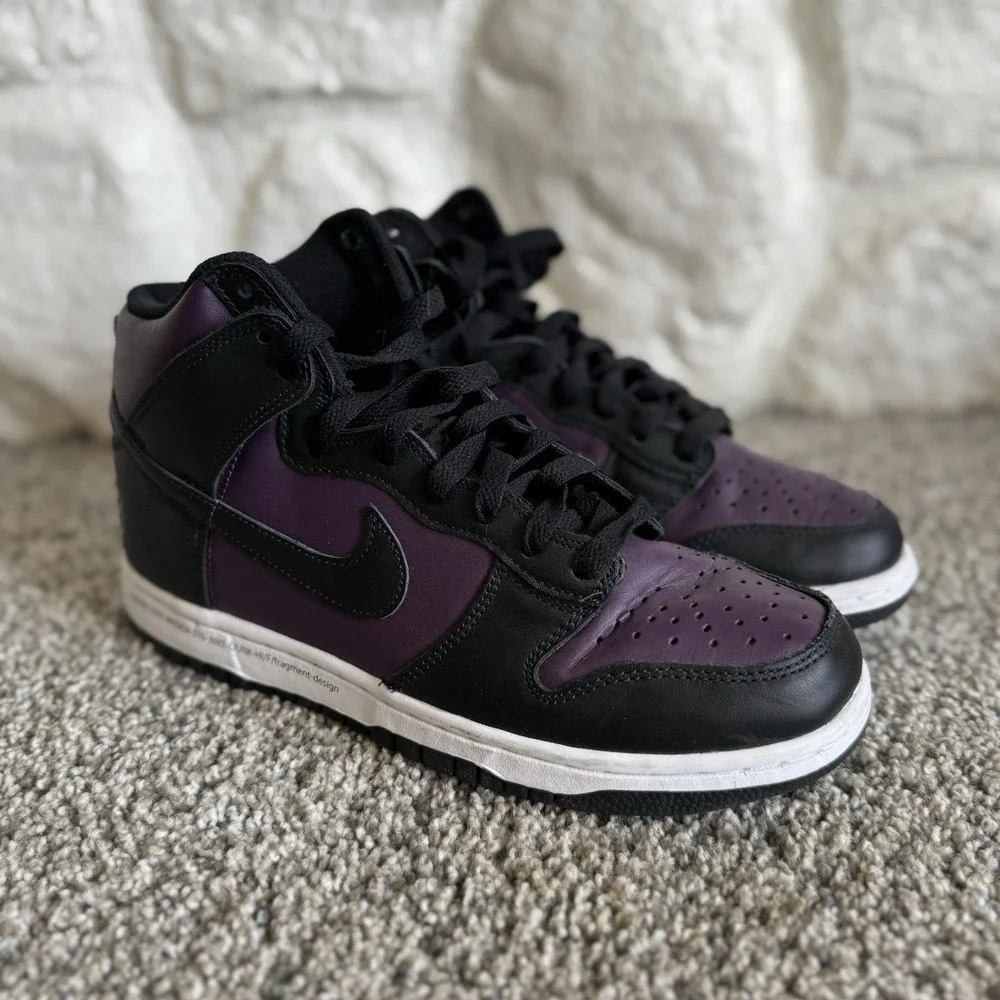 Nike Dunk High Fragment Design Beijing 2021 Wine Black DJ0382-600 Kids Size 7Y